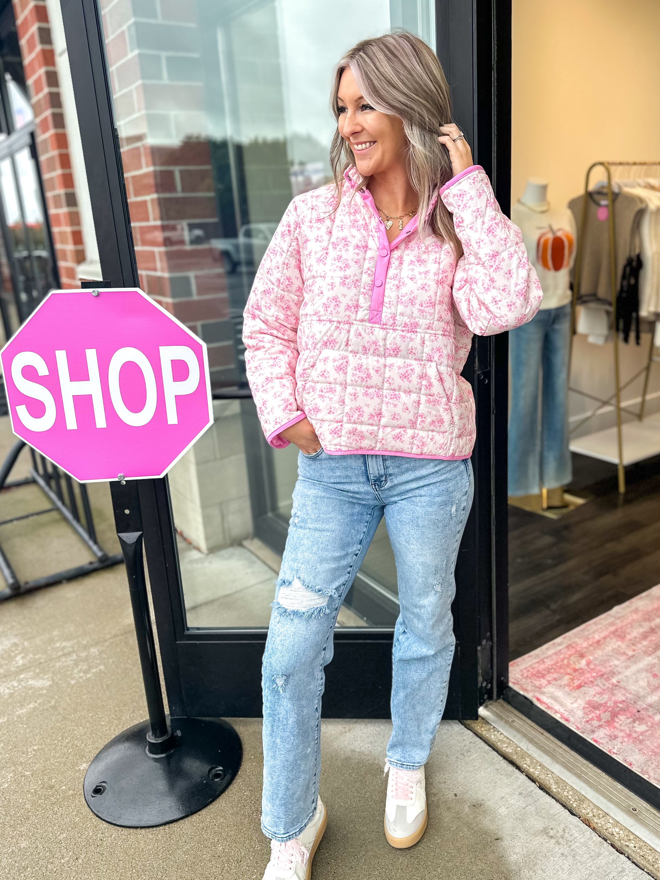 Quinn Quilted Floral Print Jacket – Blooming Beautifully