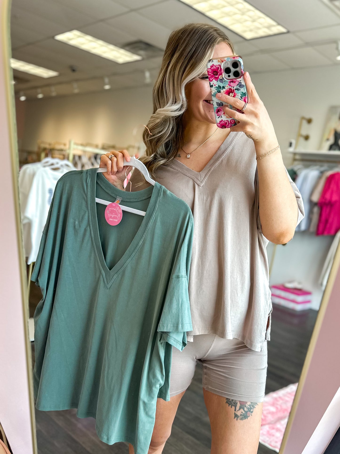 Back To The Basics Biker Short Set - Eldergreen