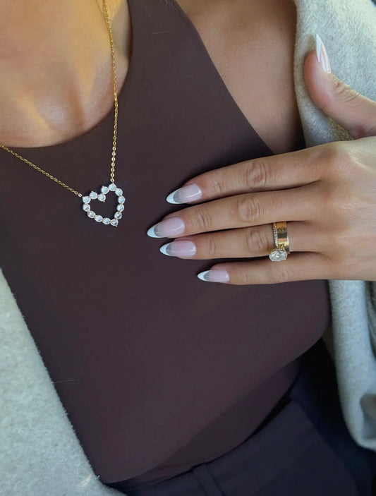 Diamond Heart Necklace | CHANSUTTPEARLS