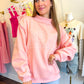 Pray Embroidered Mock Neck Sweatshirt