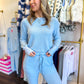 Blue Skies Waffle Knit Lounge Set