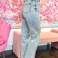 Monroe Mineral Wash Destroy 90's Straight Judy Blue Jeans