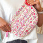 Jolie Puffer Belt Bag - Pink Floral