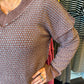 Callie Contrast Stitch Sweater - Chocolate