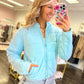 Waverly Washed Quilted Jacket - Light Blue
