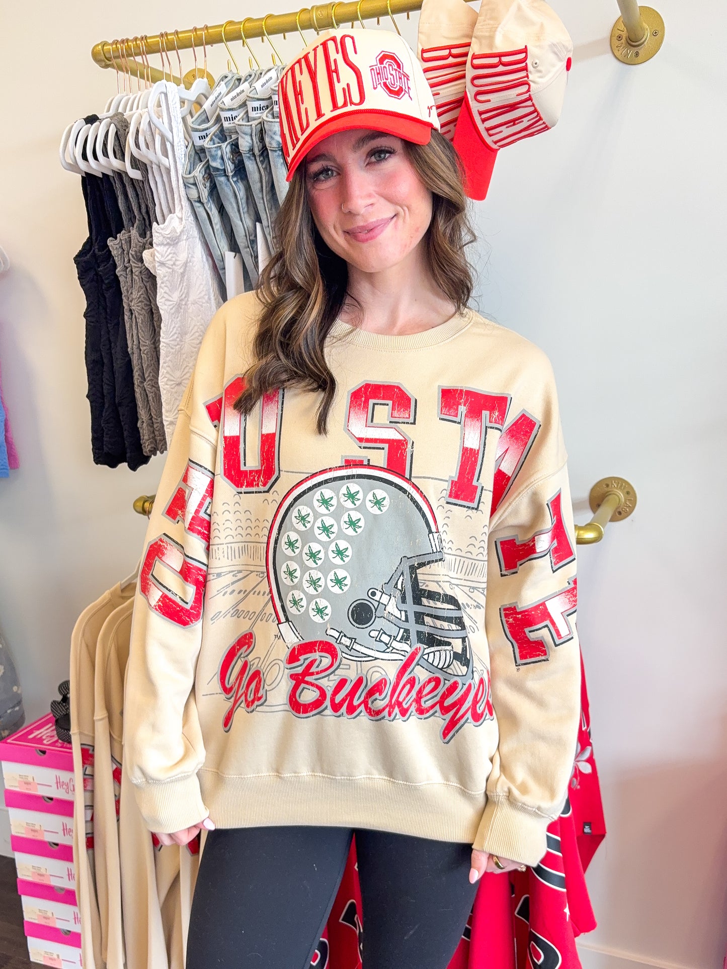 Ohio State Homefield Lantern Sleeve Crew | Gameday Social Apparel Co.®