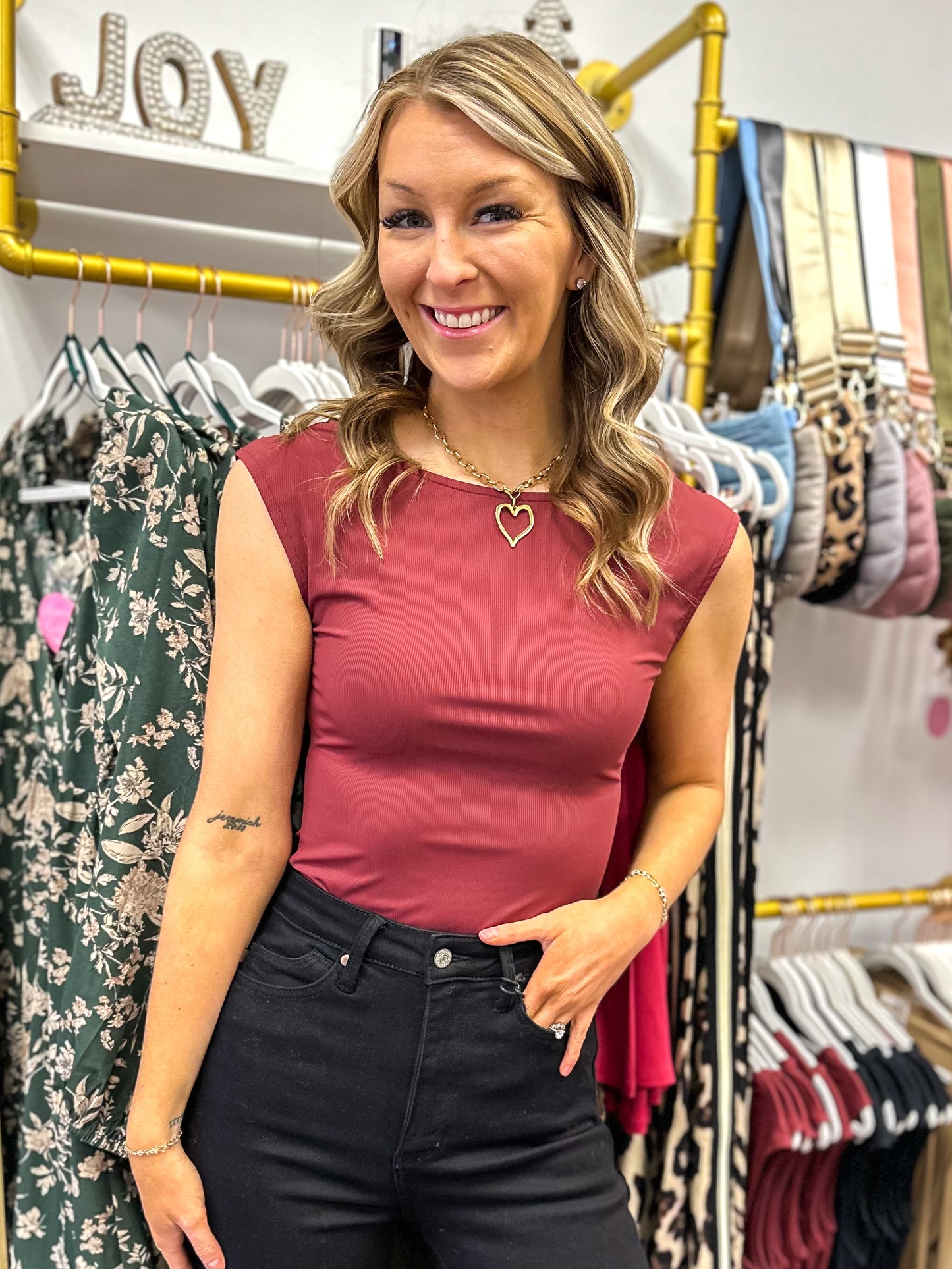 Bethany Boat Neck Sleeveless Open Back Bodysuit