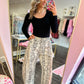 Sylvie Snake Print Barrel Jeans