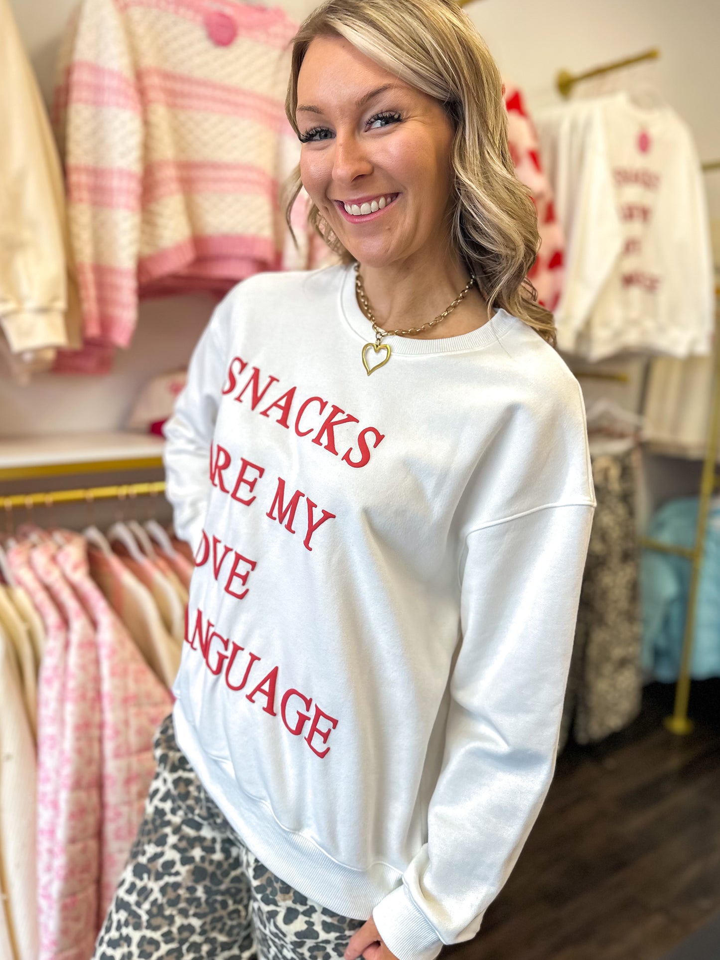 Snacks Are My Love Language Pullover