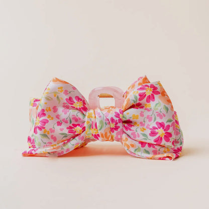 Satin Bow Claw Clip
