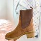 CORKY'S: Goodness Gracious Tobacco Faux Suede Booties