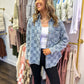 Checkered Chic Denim Shacket