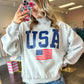 Vintage USA / America Reversible Mock Neck Sweatshirt