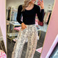 Sylvie Snake Print Barrel Jeans