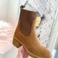 CORKY'S: Goodness Gracious Tobacco Faux Suede Booties