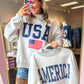 Vintage USA / America Reversible Mock Neck Sweatshirt