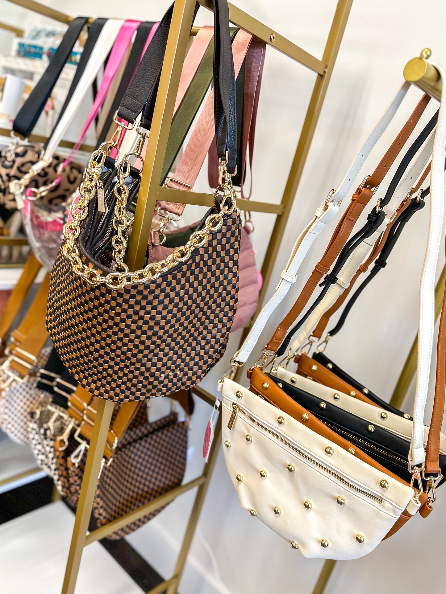 Chic Gold Studded Westlyn Bum Bag