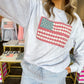 Floral Freedom Crewneck - Heather Grey