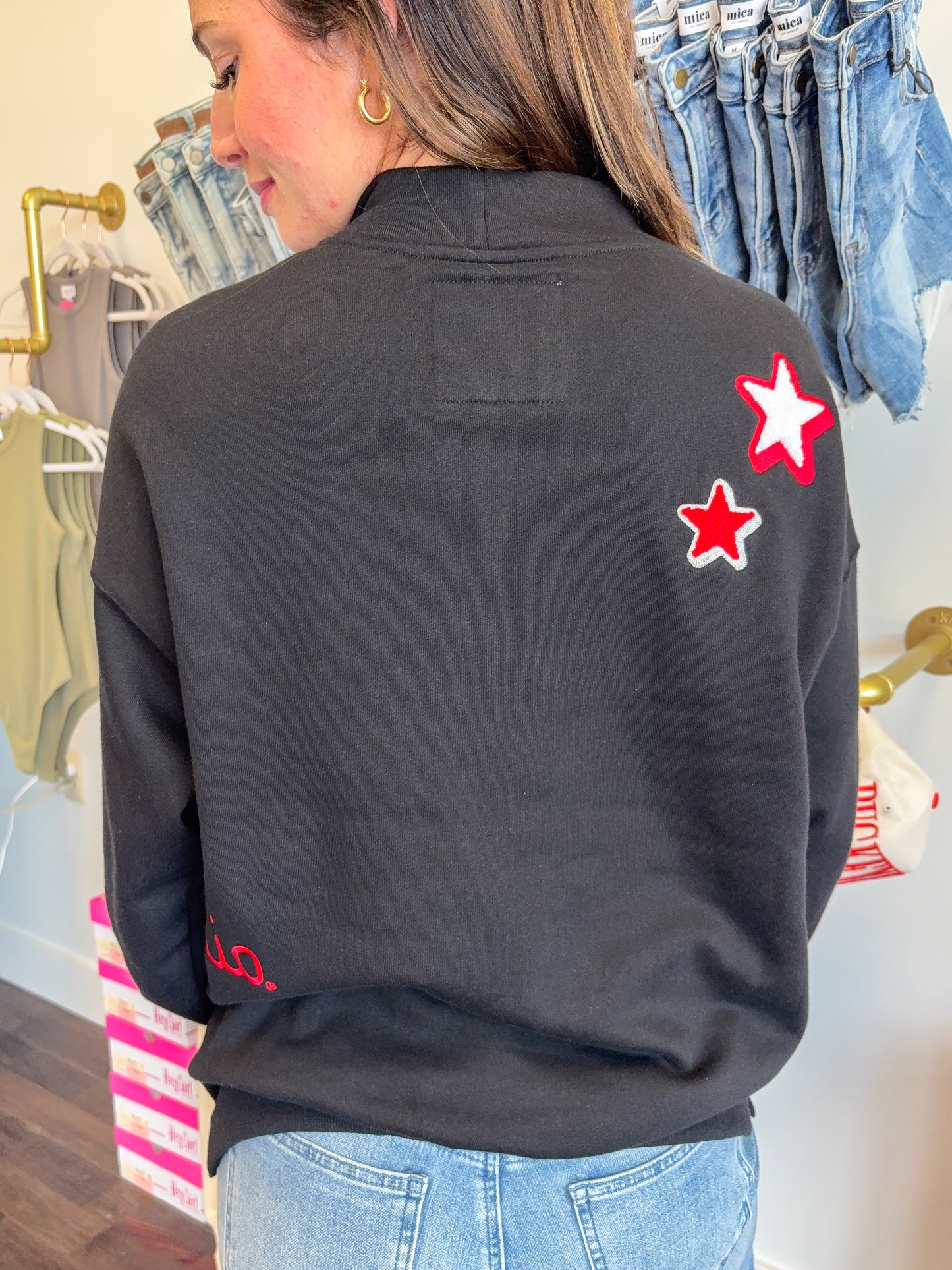 Ohio State All Over Scatter Oversized Funnel Neck | Gameday Social Apparel Co.®