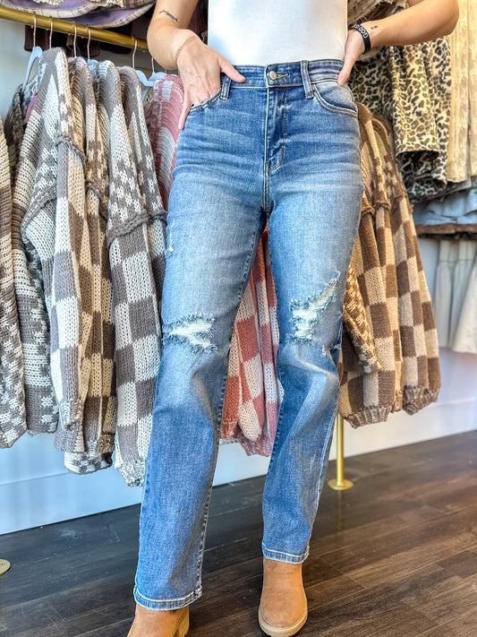 Dakota High Rise Dad Straight Leg Judy Blue Jeans