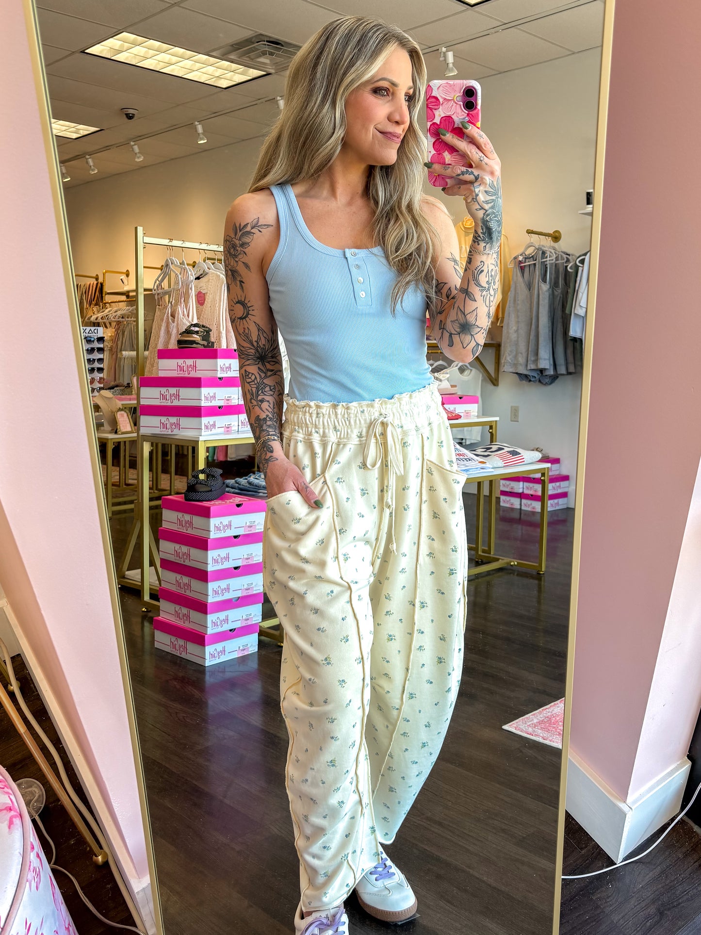 Wildflower Weekend Barrel Pants - Butter Yellow