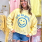 Life Is Good Reversible Mock Neck Crop Sweatshirt