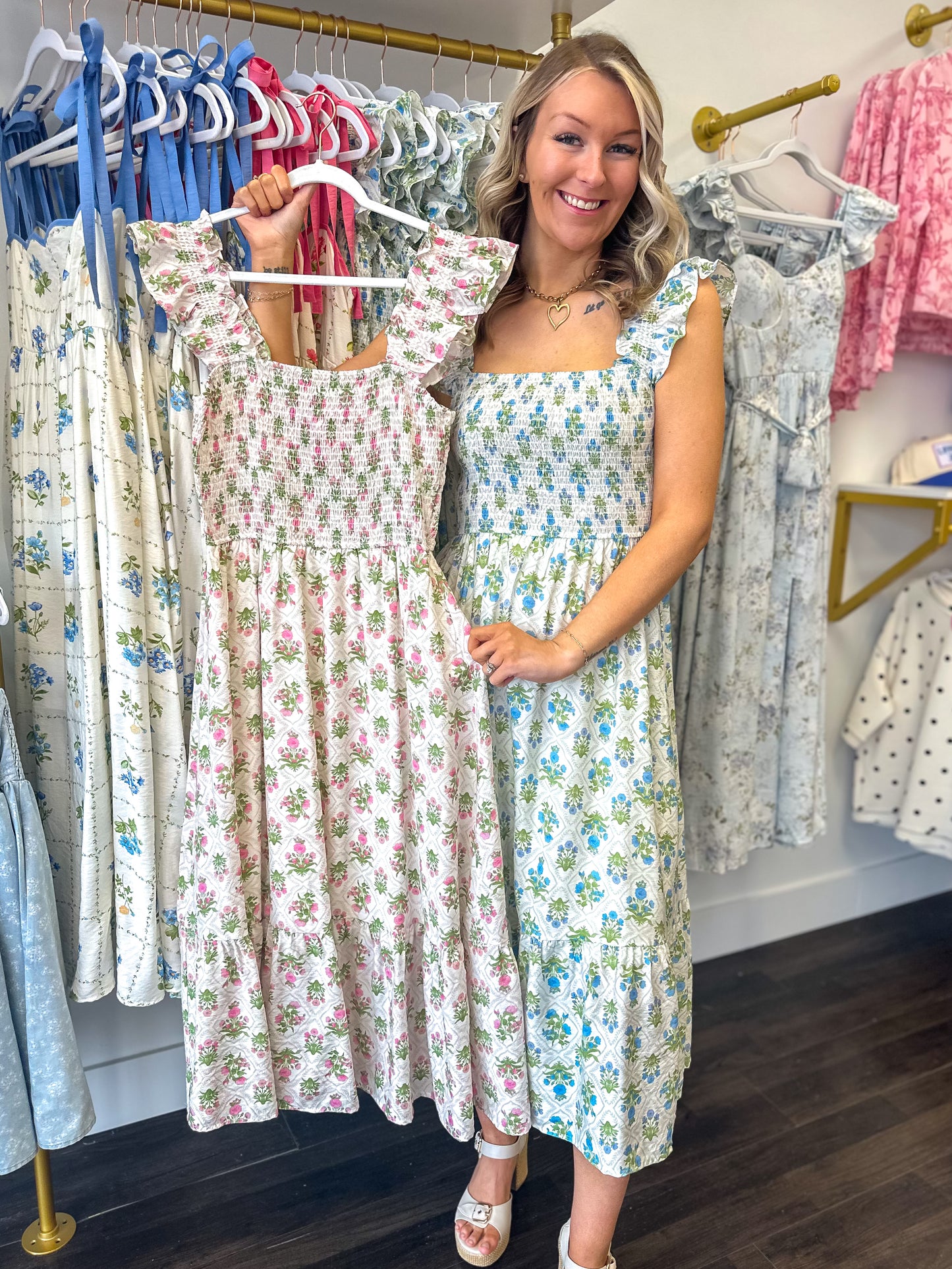 Meadow Bloom Midi Dress