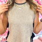 Molly Mock Neck Sleeveless Sweater