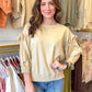 Blaire Balloon Sleeve Top - Oat