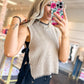 Molly Mock Neck Sleeveless Sweater