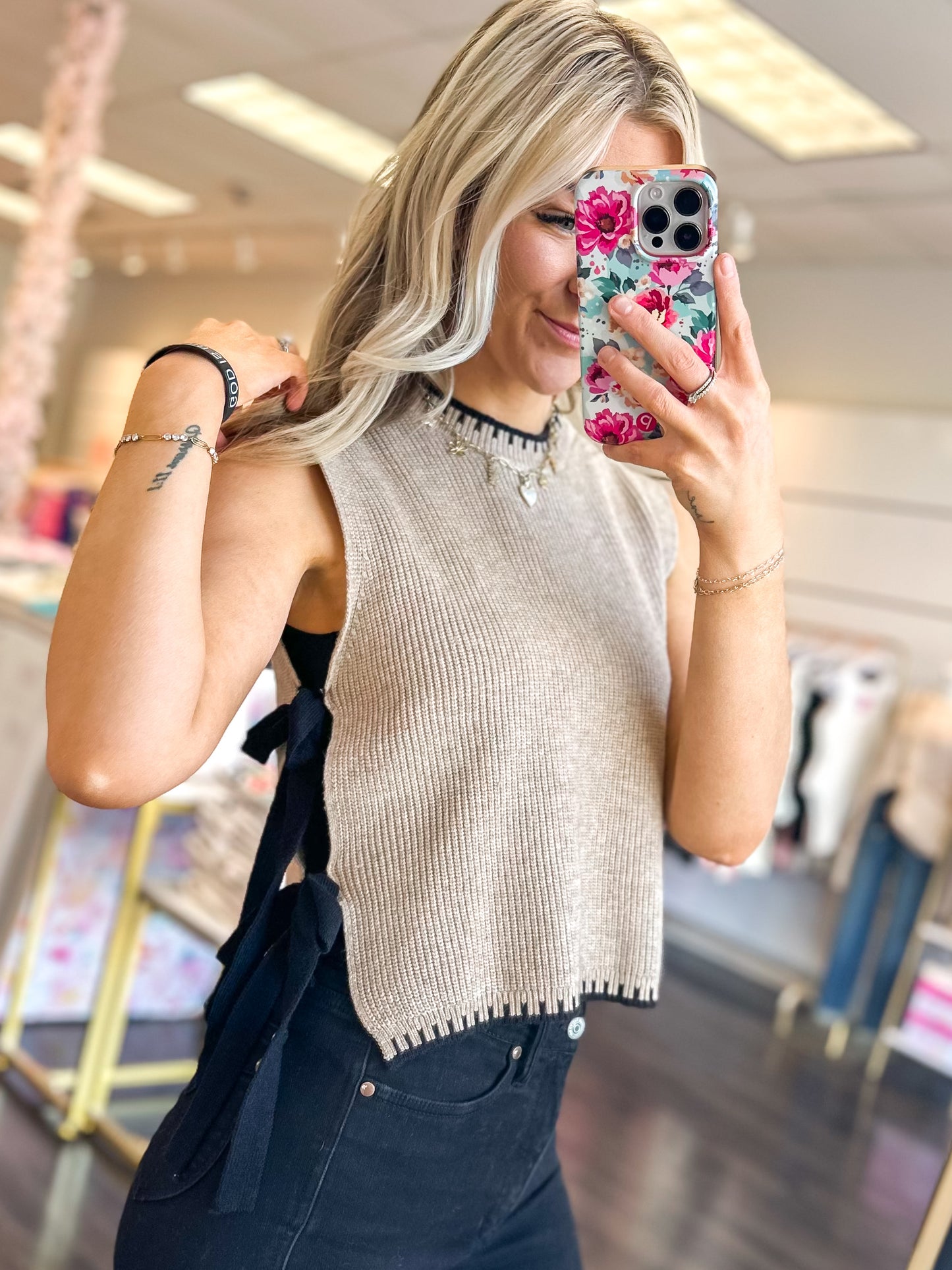 Molly Mock Neck Sleeveless Sweater