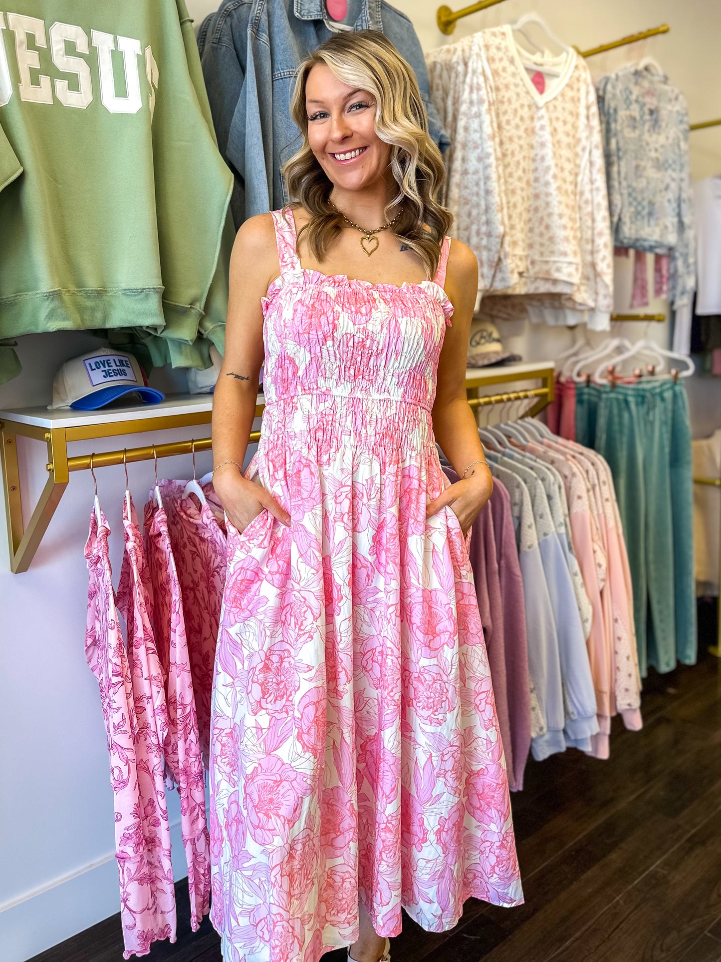 Briar Bloom Midi Dress