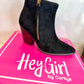 CORKY'S: High Standards Black Faux Suede Booties