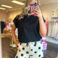 Dottie Darling Polka Dot Shorts - Black