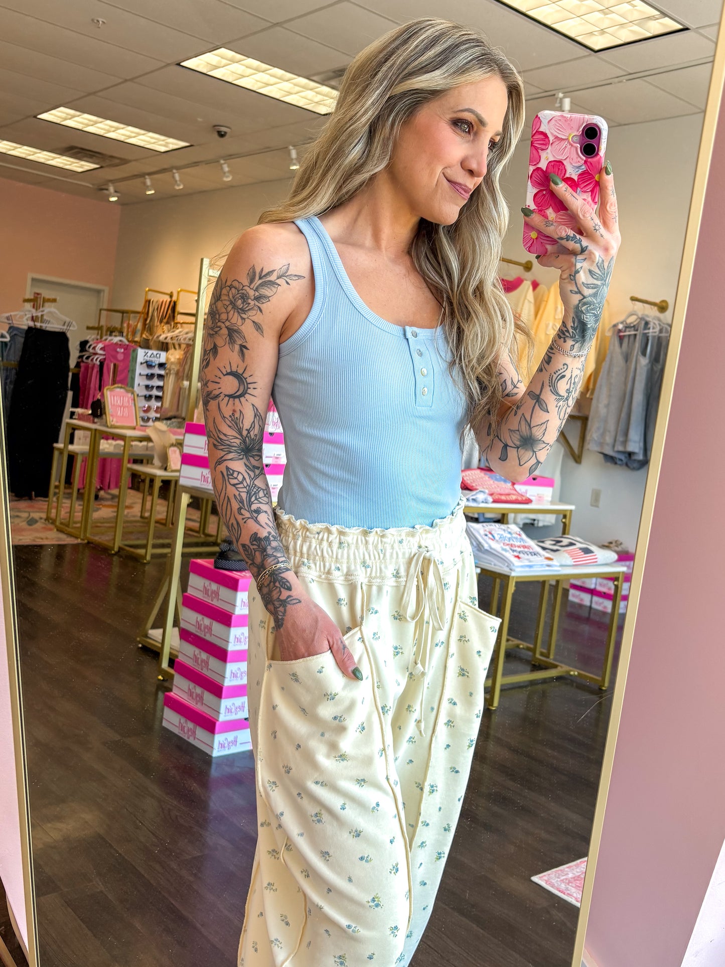Wildflower Weekend Barrel Pants - Butter Yellow