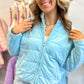 Waverly Washed Quilted Jacket - Light Blue