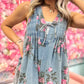 The Floral Edit Denim Romper