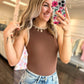 Raegan Round Neck Color Block Bodysuit