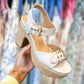 CORKY'S: Daddy's Money Chunky Block Heel - Ivory