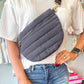Jolie Puffer Belt Bag - Smoke Gray