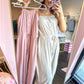 Lace Luxe Barrel Jumpsuit - Soft Beige