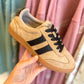 CORKY'S: Heads Up Camel Faux Suede Sneaker