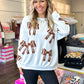Football Bows Patch Sweatshirt