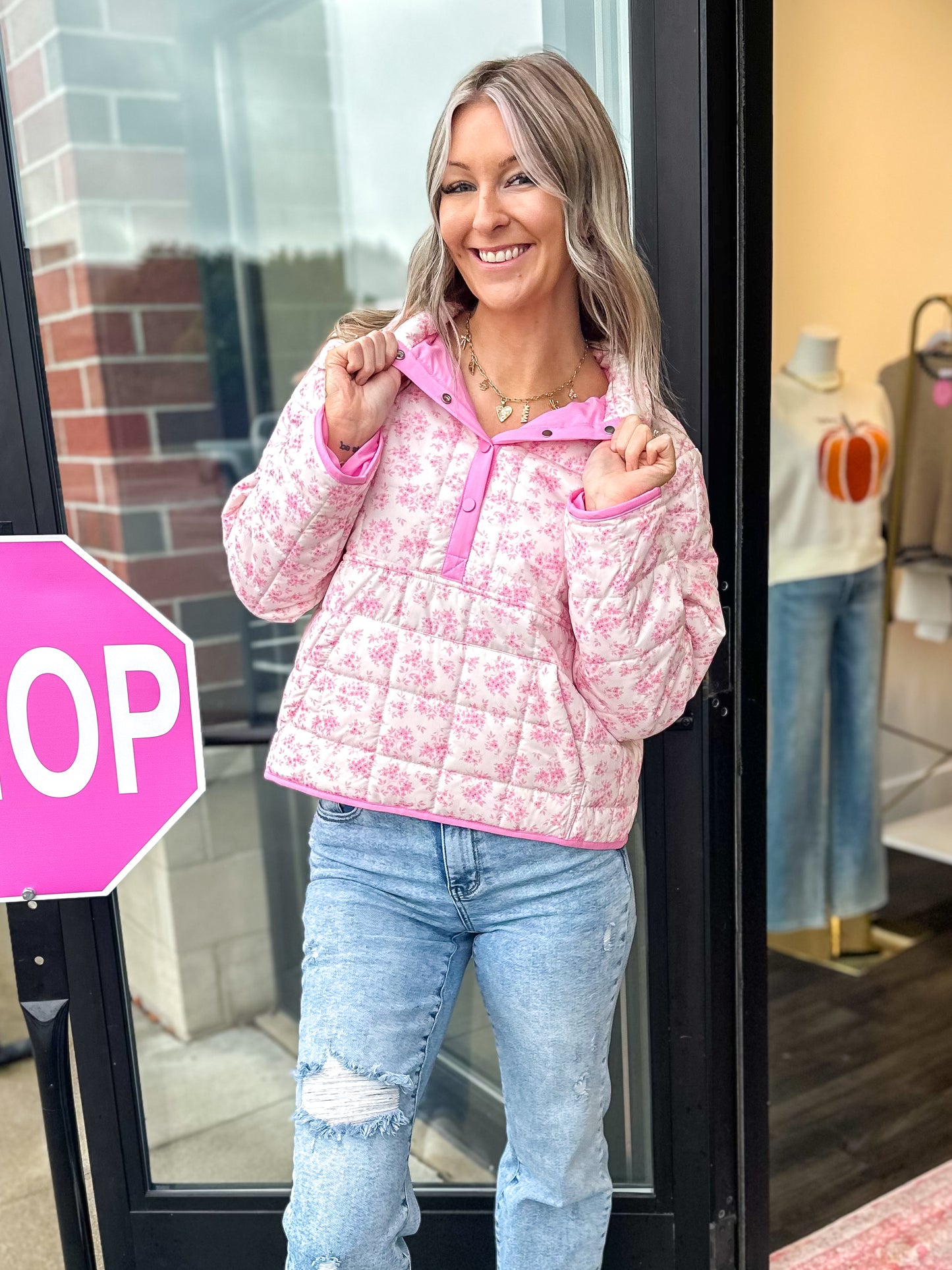 Quinn Quilted Floral Print Jacket