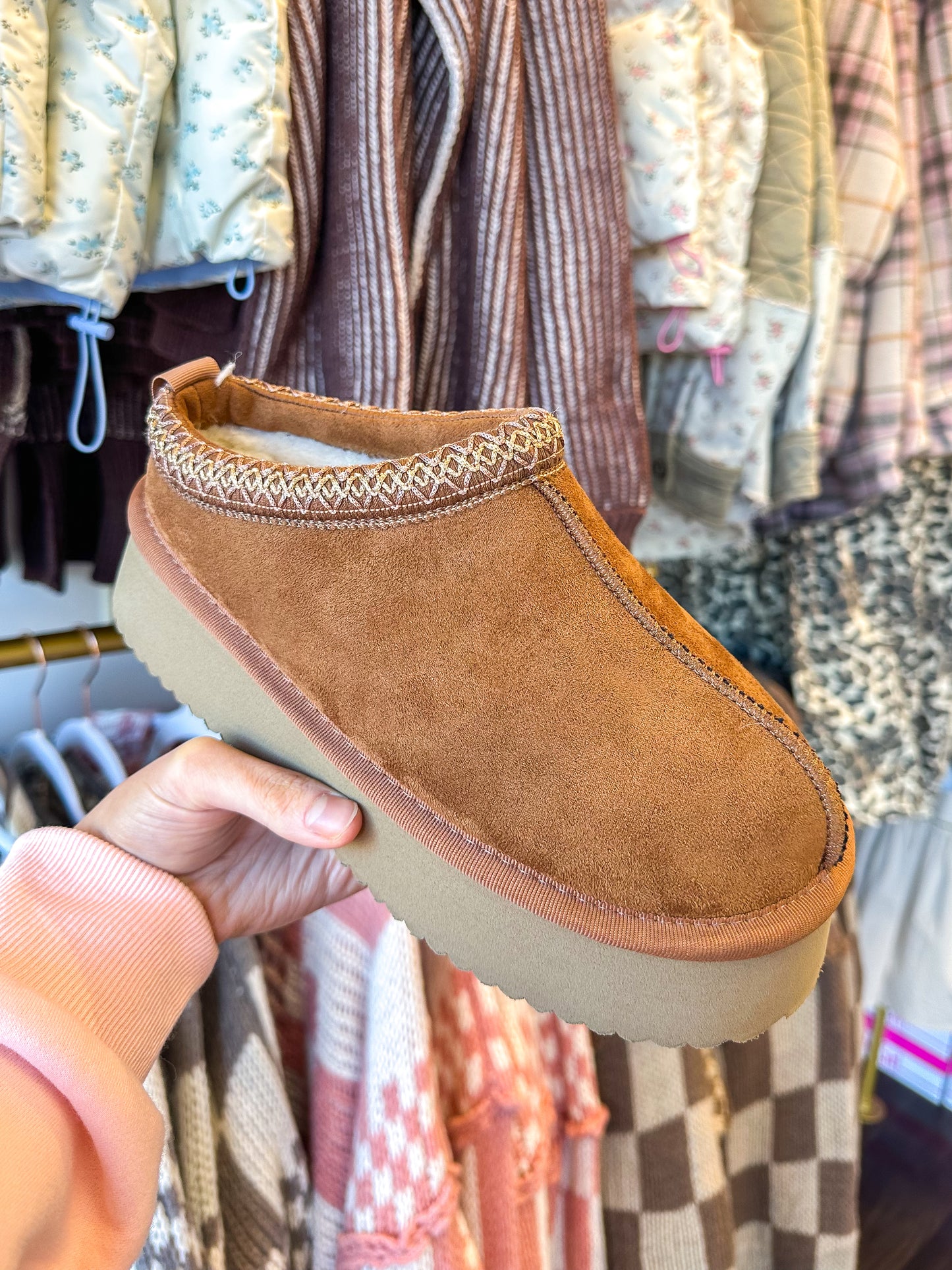 CORKY'S: Pillow Talk Tobacco Faux Suede Shoes