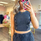 On The Go Wide Leg Pant Set - Black
