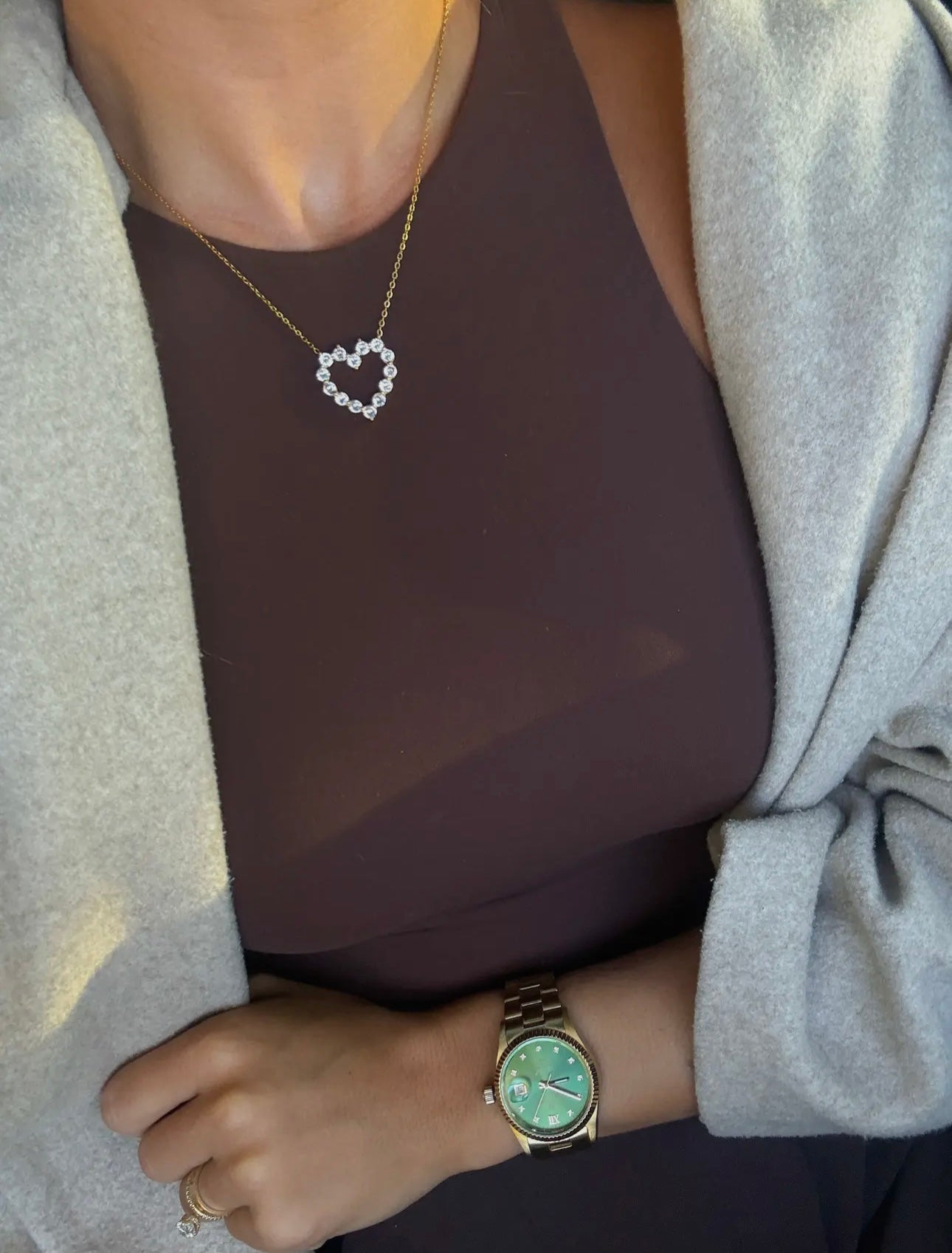 Diamond Heart Necklace | CHANSUTTPEARLS