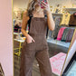 Valerie Vintage Leopard Overalls