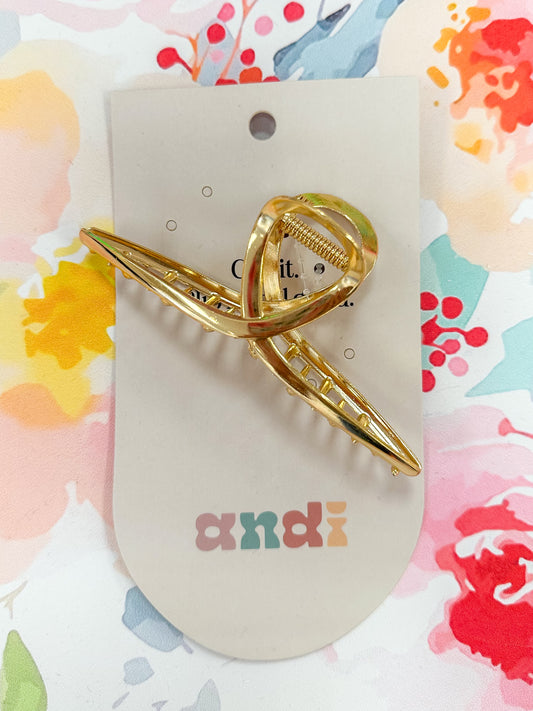 Gold Swirl Claw Clip