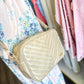 Coco Quilted Camera Crossbody Bag - Taupe
